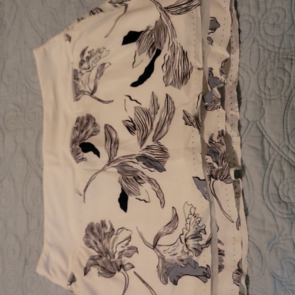 Athleta White Floral Skort
